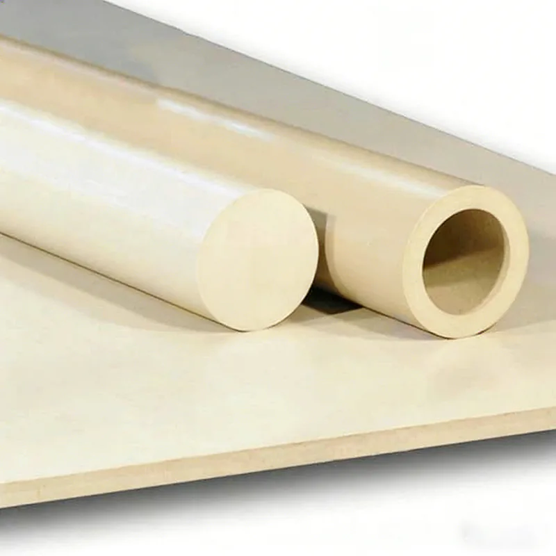 Natural PEEK sheet, solid rod and tube stock